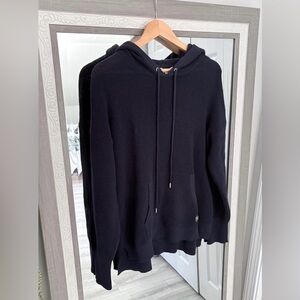 Michael Kors Navy Knit Hooded Sweater